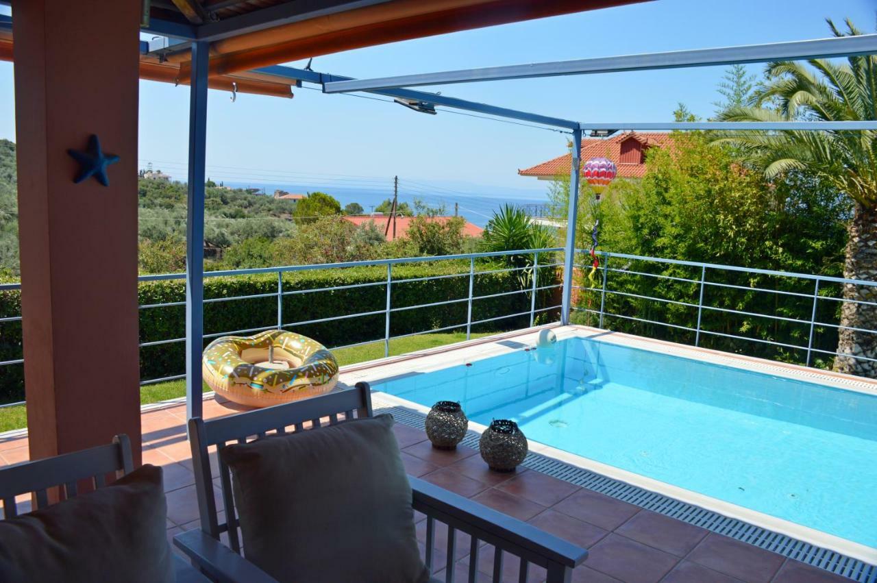 Cozy Small Smart Villa With Private Pool Mikri Mantineia 卡拉马塔 外观 照片